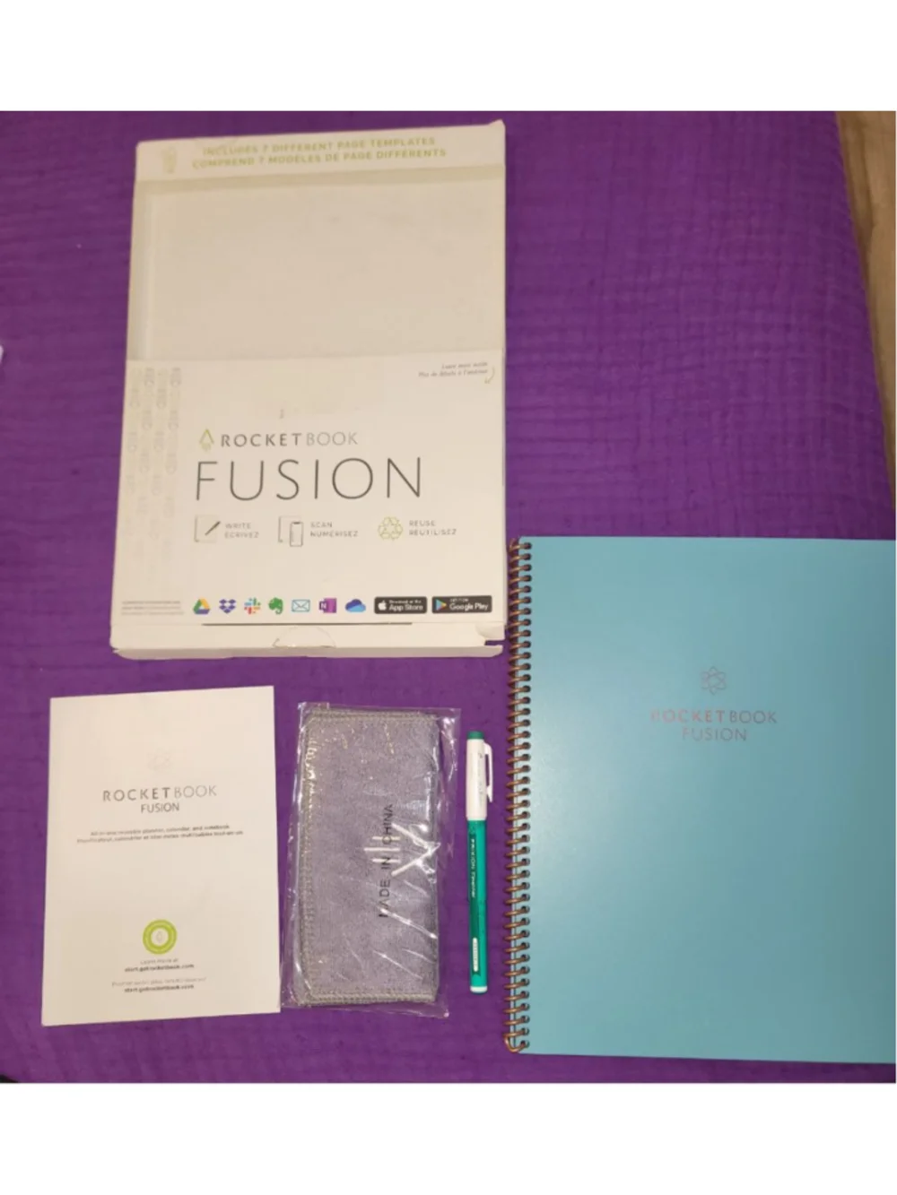 Rocketbook Fusion Smart Reusable Notebook Executive Size w/ Pen Cloth NEW